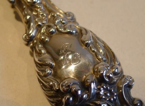 fig 1. Decorative English Antique Silver Handled Magnifying Glass - 1896