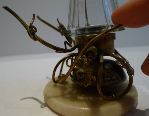 fig 2. Antique French Combined Inkwell & Desk Bell c.1890