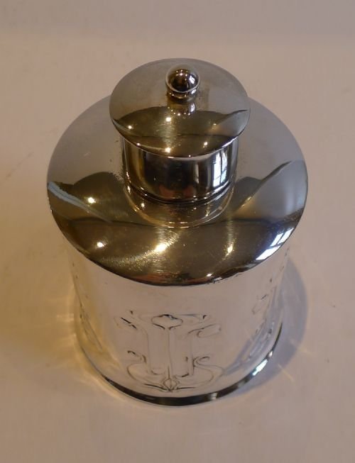 fig 1. Antique English Art Nouveau Tea Caddy by Roberts & Belk of Sheffield c.1890