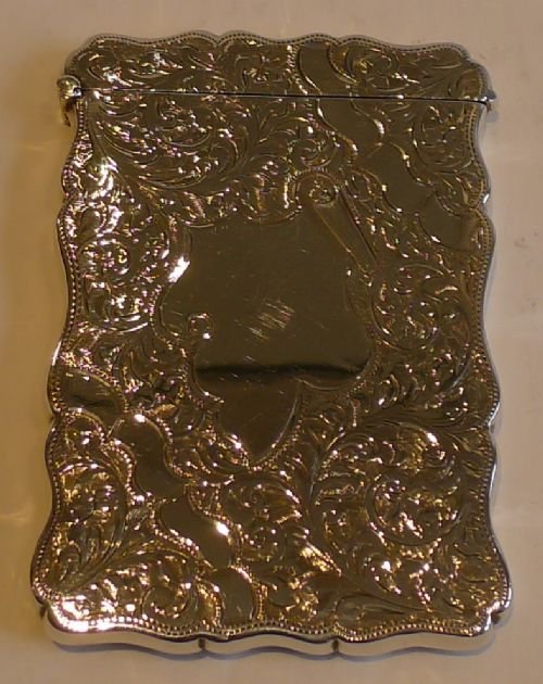 Antique English Sterling Silver Visiting Card Case