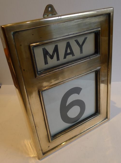 Magnificent Antique Brass Perpetual Calendar by Best & Lloyd C.1900