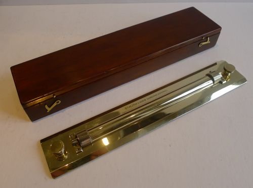 Antique English Brass Parallel Rule by E. T. Newton and Son, C.1910