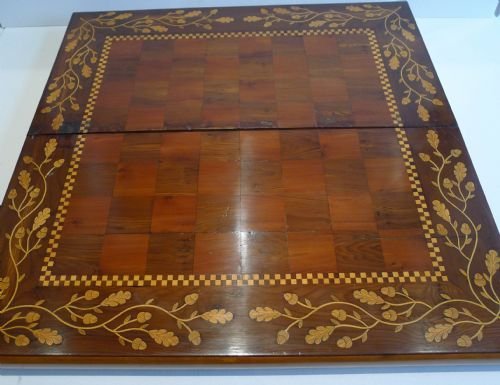 fig 1. Stunning Rare Irish Killarney Arbutus Chess & Backgammon Board c.1850