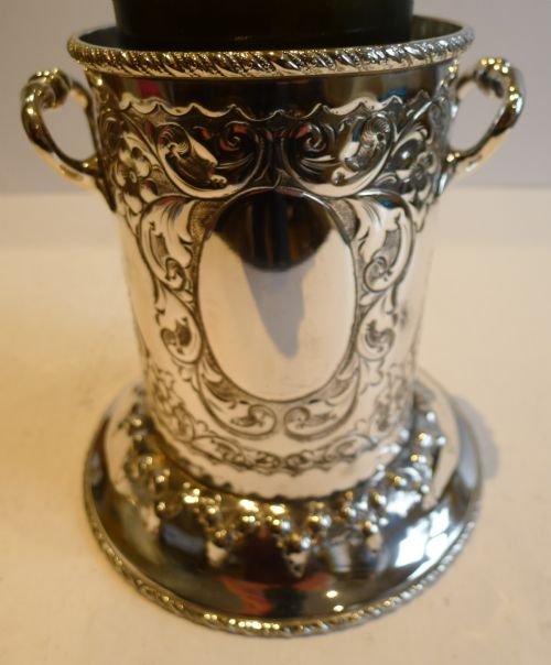 Stunning Antique English Silver Plated Bottle Holder by Thomas White C.1880