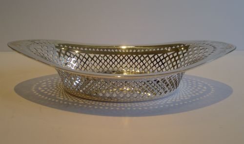 Antique English Silver Plate Bread Basket by Atkin Brothers C.1900