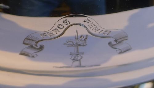fig 1. Small Antique English Silver Plated Meat or Food Dome - Fern Engraved c.1890