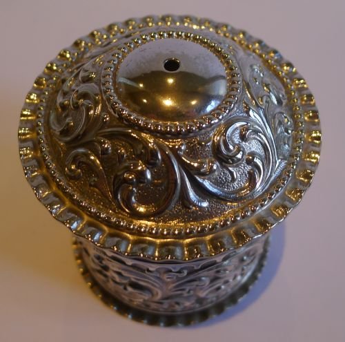 fig 1. Antique English Silver Plate String or twine dispenser c.1880