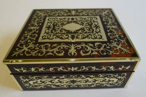 Stunning Antique English Boulle Desk Box by Vickery C.1860