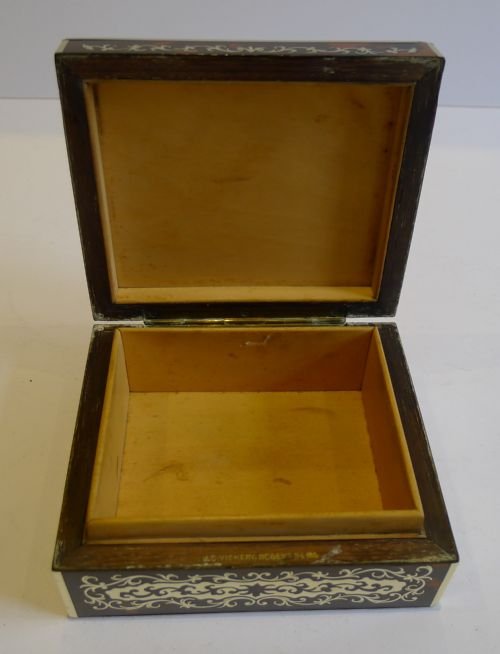 fig 1. Stunning Antique English Boulle Desk Box by Vickery c.1860