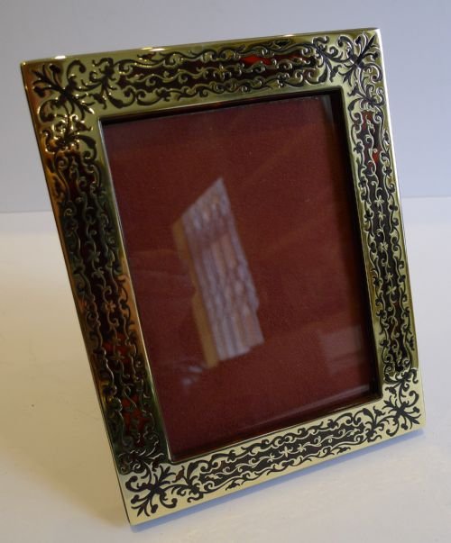 Handsome Antique English Boulle Photograph Frame by Vickery, London C.1860