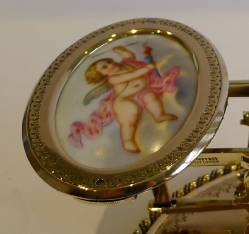 fig 2. Rare English Engraved Brass & Hand Painted Porcelain Letter Scale by Howell, James, London