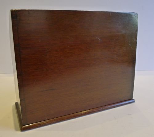 fig 1. Exquisite Antique English Inlaid Mahogany Letter Rack / Stationery Holder c.1900