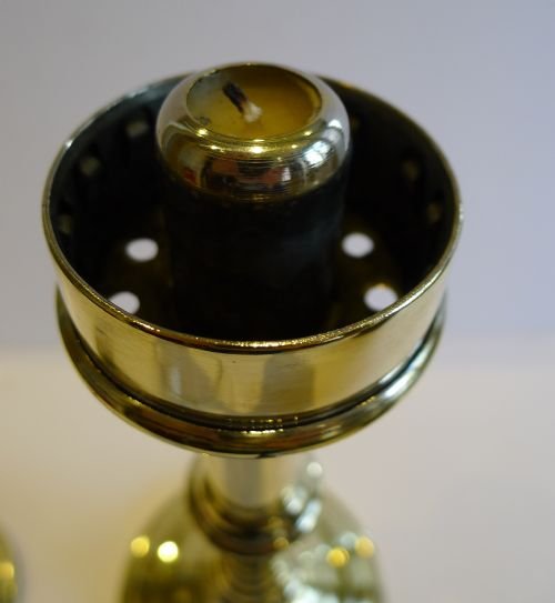 fig 2. Antique English Brass Student's Lamp by Sherwood's of Birmingham c.1910