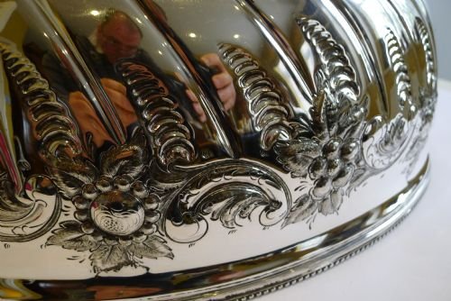 fig 1. Grandest Antique English Silver Plated Meat or Food Cover c.1880 - 20 inches.