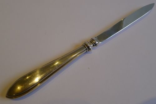 fig 1. Fabulous Sterling Silver & Guilloche Enamel Letter Opener - 1881