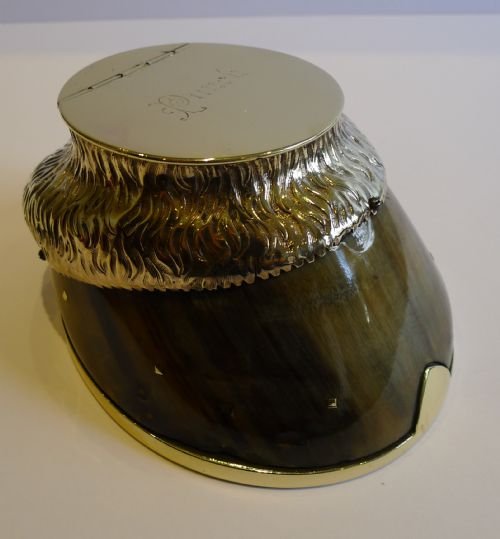 Antique English Horse's Hoof Table Vesta by Asprey of Bond Street, London C.1890