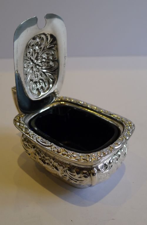 fig 1. Antique English Sterling Silver Mustard Pot - Birmingham 1899