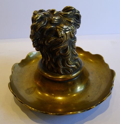 fig 2. Antique Figural Inkwell - Greyfriars Bobby - Dog - c.1880
