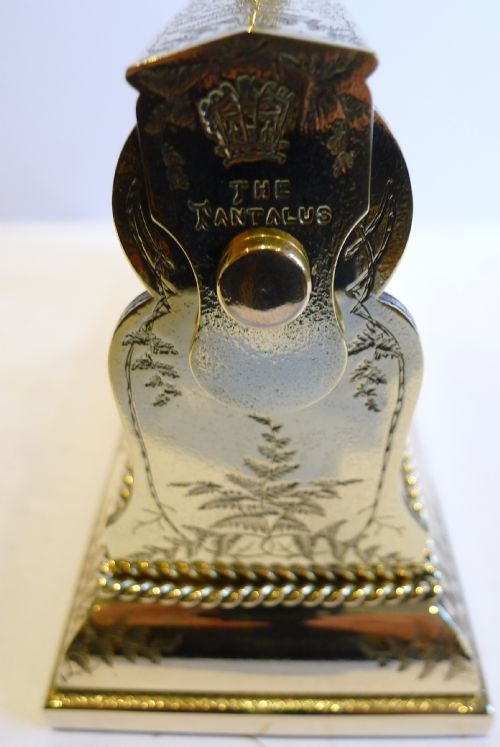 fig 2. Magnificent Miniature / Perfume Tantalus by Betjemann's, London with Fern Engraving c.1880