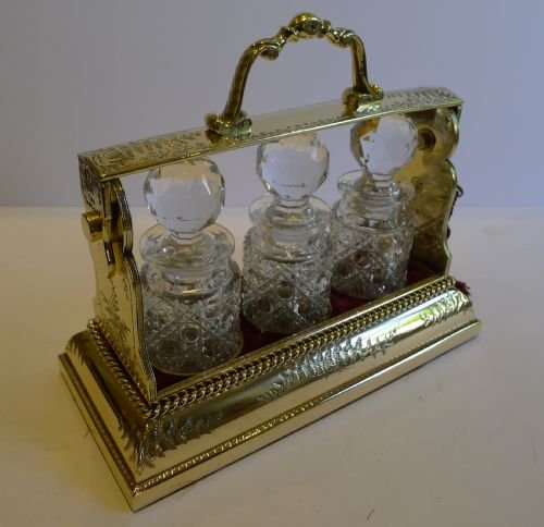 fig 3. Magnificent Miniature / Perfume Tantalus by Betjemann's, London with Fern Engraving c.1880