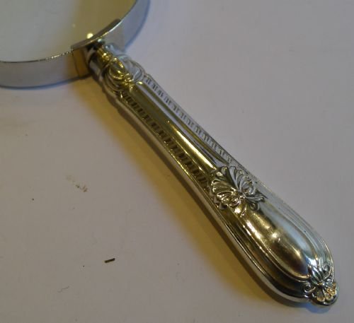 Antique English Sterling Silver Handled Magnifying Glass - Edwardian