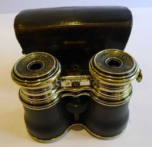 Antique French Lemaire Paris Triple Optic Binoculars - Marine / Theatre / Field C.1900