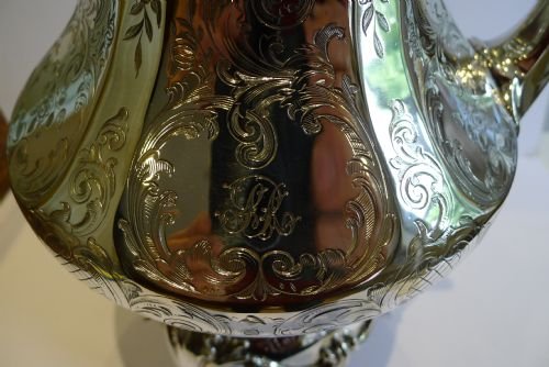 fig 1. Grand Antique English Silver Plated Spirit Kettle by Thomas Prime c.1860