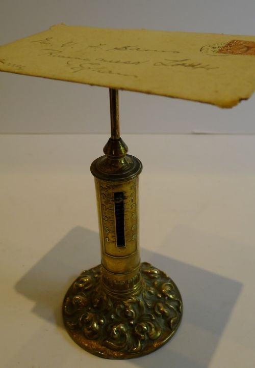 Antique English Brass Candlestick Postage or Letter Scale by R.w. Winfield C.1840