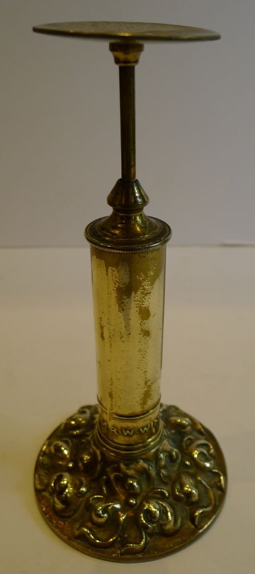 fig 1. Antique English Brass Candlestick Postage or Letter Scale by R.W. Winfield c.1840