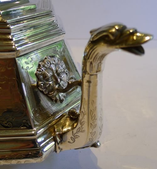 fig 2. Top Quality Antique English Silver Plated Tea Service - Figural - by G.R. Collis c.1855
