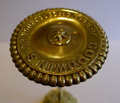 fig 1. Antique English Brass Hat Stand - Signed Goodwin's London c.1900