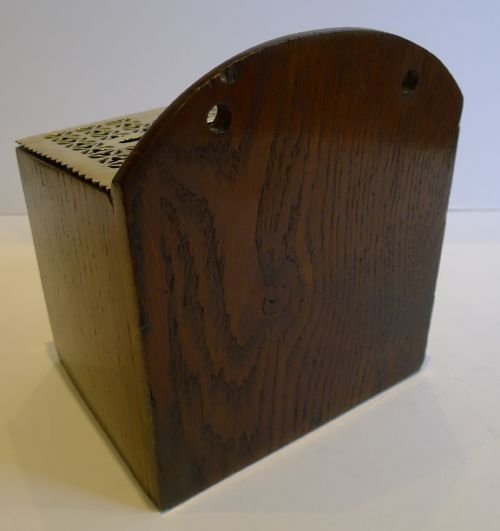 fig 2. Antique English Oak & Brass Letters Box c.1890