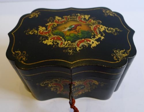 Charming Antique Shaped Painted Tole - English C.1830