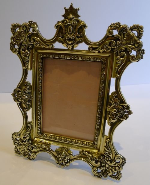 Top Quality Heavy Cast Brass Photograph Frame - English C.1890