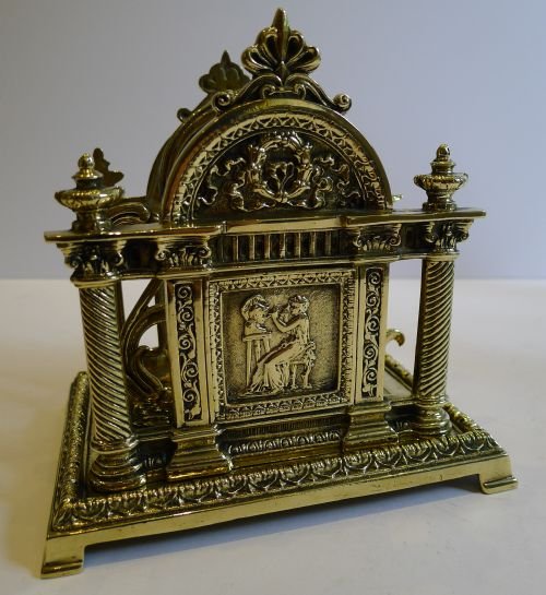 Quality Antique German Brass Letter Rack or Holder C.1880