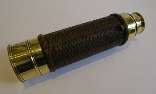 Wonderful Antique English Three Drawer Brass Telescope C.1890