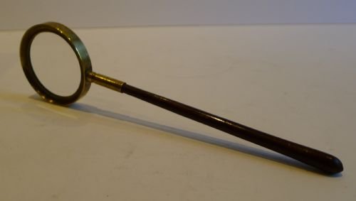 Small Antique Wooden Handled Desk Magnifying Glass C.1890