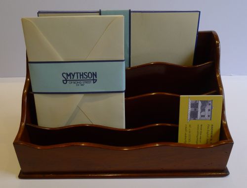 Antique English Letter or Stationery Holder / Rack C.1900