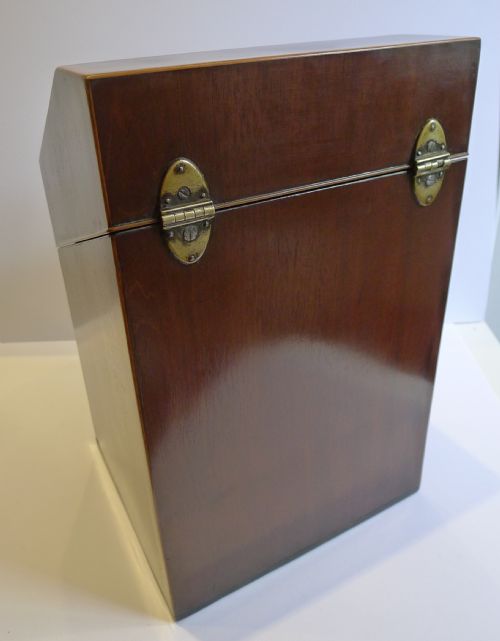 fig 1. Large Antique English George III Sheraton Period Knife Box c.1780