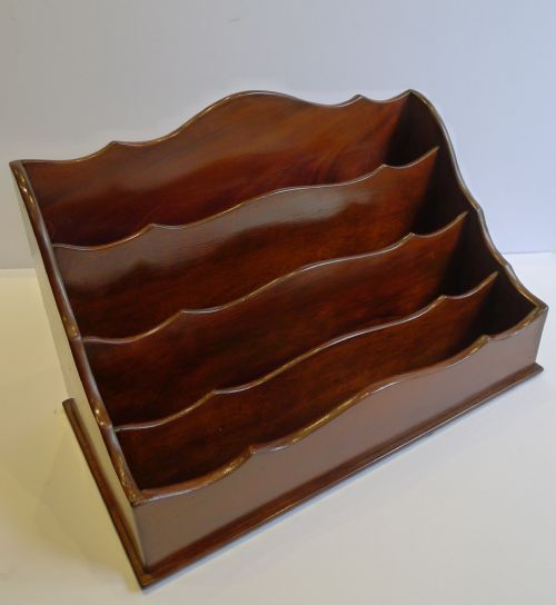 Large Antique English Letter or Stationery Holder / Rack C.1900