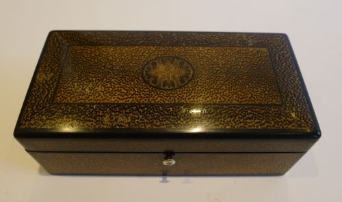 Rare Small Antique French Burr Palm Box C.1850