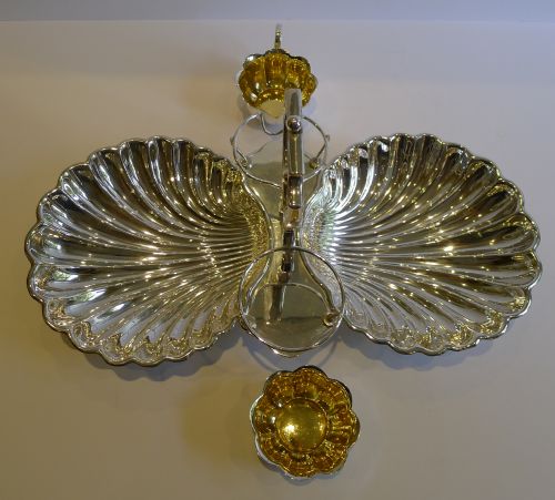 fig 1. Antique English Silver Plated Strawberry by James Dixon & Sons. c.1890