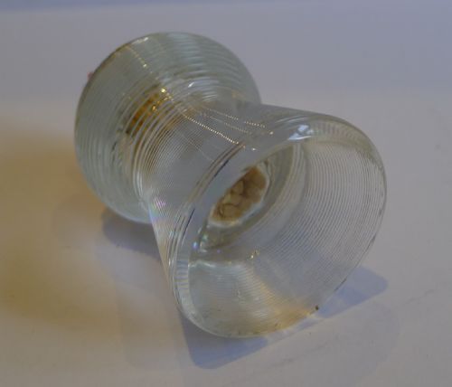 fig 1. Antique English Threaded Glass & Sterling Silver Match Strike - 1903