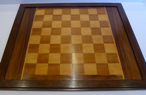 Large Antique English Chess Board C.1890