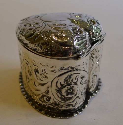 fig 1. Antique English Heart Shaped Single Ring Box - Victorian, 1899