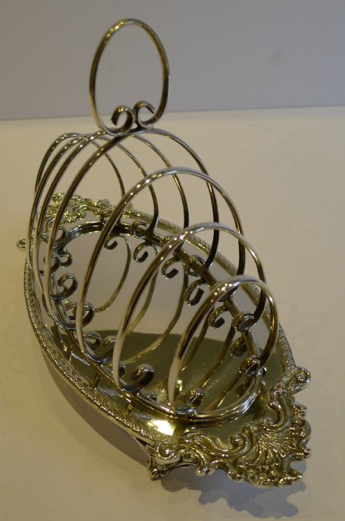 Wonderful Antique English Silver Plate Toast Rack / Letter Holder - Reg. For 1899