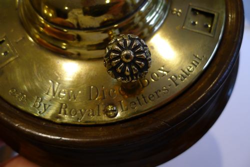 fig 1. Antique English Dice Game - Lucky-go-round - Walnut & Brass c.1890