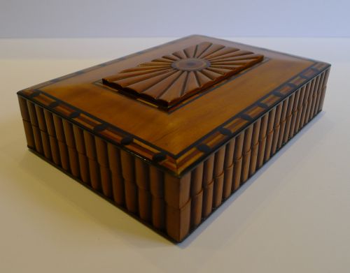 fig 1. Handsome Antique Inlaid Anglo-Indian Satinwood Box c.1880