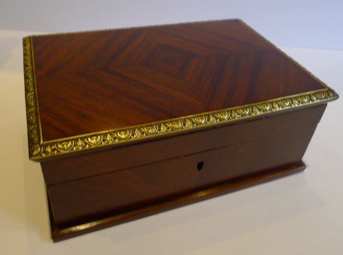Antique French Kingwood Jewellery or Desk Box C.1880 - Art Nouveau