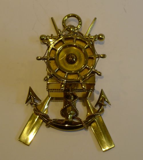 Antique English Brass Nautical Inkwell C.1890